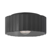 Ceramic Gear Flush Mount Large Carbon Matte Black By Justice Design
