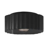 Ceramic Gear Flush Mount Large Gloss Black By Justice Design