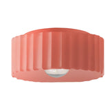 Ceramic Gear Flush Mount Large Gloss Blush By Justice Design