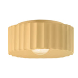 Ceramic Gear Flush Mount Large Muted Yellow By Justice Design