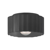 Ceramic Gear Flush Mount Medium Carbon Matte Black By Justice Design