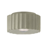 Ceramic Gear Flush Mount Medium Celadon Green Crackle By Justice Design