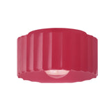Ceramic Gear Flush Mount Medium Cerise By Justice Design