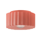 Ceramic Gear Flush Mount Medium Gloss Blush By Justice Design