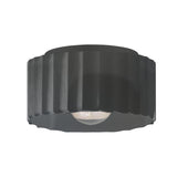 Ceramic Gear Flush Mount Medium Gloss Gray By Justice Design