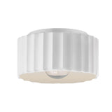 Ceramic Gear Flush Mount Medium Gloss White By Justice Design