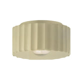 Ceramic Gear Flush Mount Medium Vanilla Gloss By Justice Design