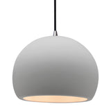 Ceramic Globe 1 Light Pendant Medium Bisque By Justice Design