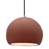 Ceramic Globe 1 Light Pendant Medium Canyon Clay By Justice Design