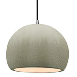 Ceramic Globe 1 Light Pendant Medium Celadon Green Crackle By Justice Design