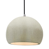 Ceramic Globe 1 Light Pendant Medium White Crackle By Justice Design