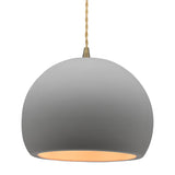 Ceramic Globe 1 Light Pendant Small Bisque By Justice Design