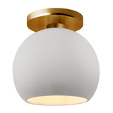 Ceramic Globe Semi Flush Medium Bisque By Justice Design