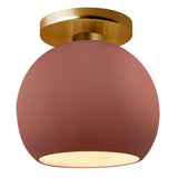 Ceramic Globe Semi Flush Medium Canyon Clay By Justice Design
