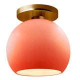 Ceramic Globe Semi Flush Medium Gloss Blush By Justice Design