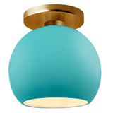 Ceramic Globe Semi Flush Medium Reflecting Pool By Justice Design