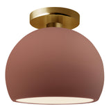 Ceramic Globe Semi Flush Small Canyon Clay By Justice Design
