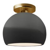 Ceramic Globe Semi Flush Small Gloss Gray By Justice Design