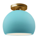 Ceramic Globe Semi Flush Small Reflecting By Justice Design