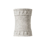 Ceramic_Hourglass Cylinder Sconce Tuscan Garden Bisque By Justice