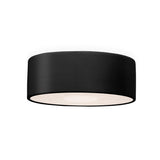 Ceramic LED Short Round Flushmount Carbon Matte Black By Justice