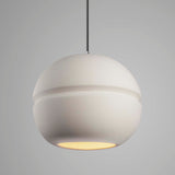 Ceramic Large Sphere Pendant Bisque By Justice Detailed View