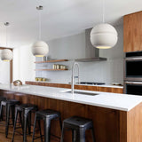 Ceramic Large Sphere Pendant Bisque By Justice Lifestyle View