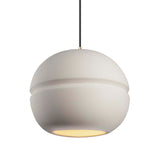 Ceramic Large Sphere Pendant Bisque By Justice
