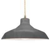 Ceramic Loft 1 Light Pendant Large Gloss Gray By Justice Design