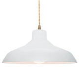 Ceramic Loft 1 Light Pendant Large Gloss White By Justice Design