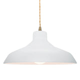 Ceramic Loft 1 Light Pendant Medium Gloss White By Justice Design