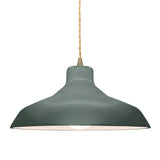 Ceramic Loft 1 Light Pendant Medium Pewter Green By Justice Design