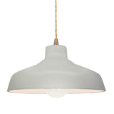 Ceramic Loft 1 Light Pendant Small Matte White By Justice Design