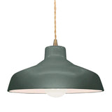 Ceramic Loft 1 Light Pendant Small Pewter Green By Justice Design