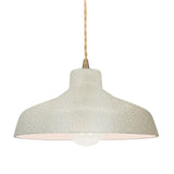 Ceramic Loft 1 Light Pendant Small White Crackle By Justice Design