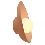 Ceramic Oval Coupe Wall Sconce Adobe By Justice Design Side View