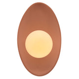 Ceramic Oval Coupe Wall Sconce Adobe By Justice Design