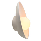 Ceramic Oval Coupe Wall Sconce Bisque By Justice Design Side View