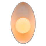 Ceramic Oval Coupe Wall Sconce Bisque By Justice Design