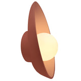 Ceramic Oval Coupe Wall Sconce Canyon Clay By Justice Design Side View