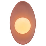 Ceramic Oval Coupe Wall Sconce Canyon Clay By Justice Design