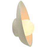Ceramic Oval Coupe Wall Sconce Celadon Green Crackle By Justice Design Side View