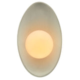 Ceramic Oval Coupe Wall Sconce Celadon Green Crackle By Justice Design