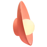 Ceramic Oval Coupe Wall Sconce Gloss Blush By Justice Design Side View