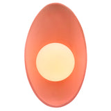Ceramic Oval Coupe Wall Sconce Gloss Blush By Justice Design
