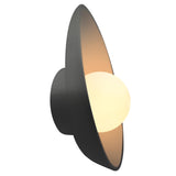 Ceramic Oval Coupe Wall Sconce Gloss Gray By Justice Design Side View