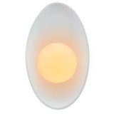 Ceramic Oval Coupe Wall Sconce Gloss White By Justice Design