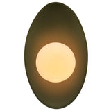 Ceramic Oval Coupe Wall Sconce Matte Green By Justice Design
