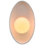 Ceramic Oval Coupe Wall Sconce Matte White By Justice Design