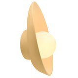 Ceramic Oval Coupe Wall Sconce Muted Yellow By Justice Design Side View